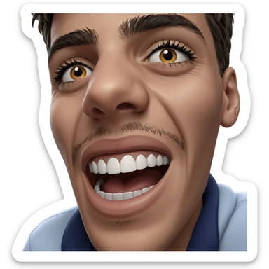 realistic portrait of boy sticker