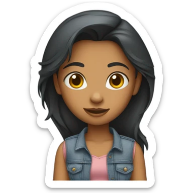 Indian girl wearing jeans sticker