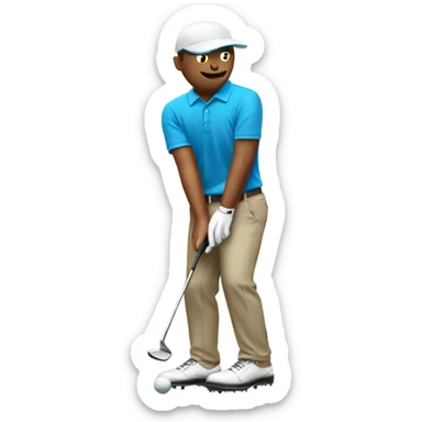 Golfing sticker