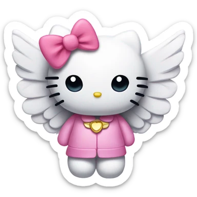 hellokitty with wings sticker
