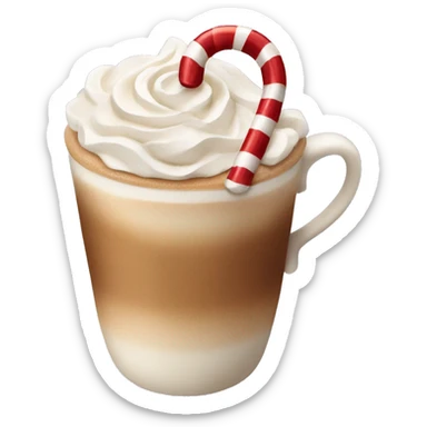 Candy cane latte sticker