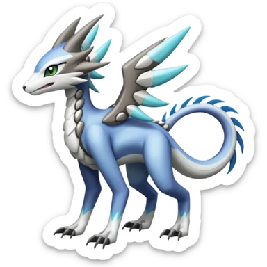 Meloetta-Sergal-Trico-Palkia-Dialga-hybrid-fusion-Fakémon-creature, full body sticker