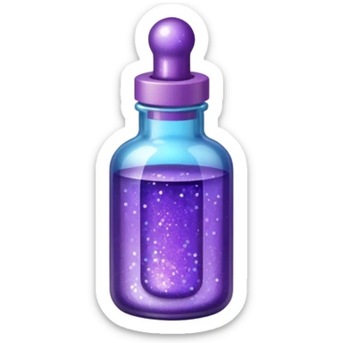 glitter purple remedy sticker