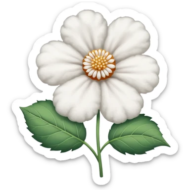 cotton flower emoji sticker