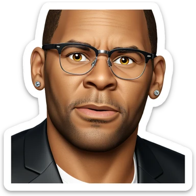 male portrait with earrings sticker