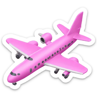 Plane pink sticker