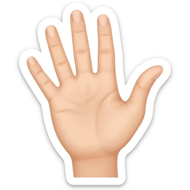 hand making an L shape sticker