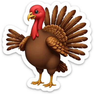 dancing turkey no head sticker