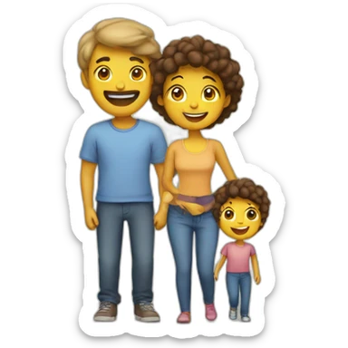Family-Happy-four sticker