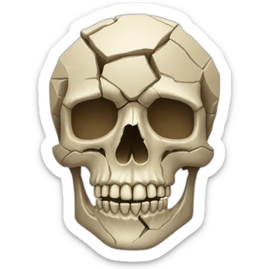 fragmented-skull sticker