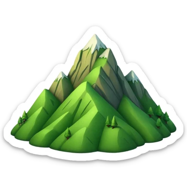EMOJI DE MONTAÑA VERDE  sticker