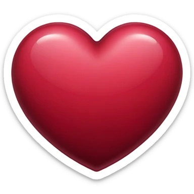 maroon heart sticker