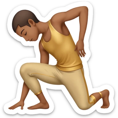 Person bowing at the end of a performance sticker