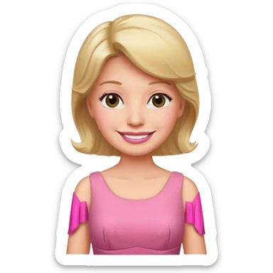 Donald trump with pink dress sticker