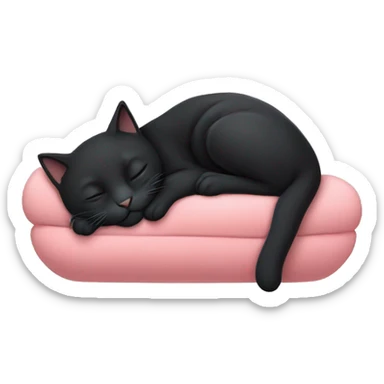 black cat sleeping in lap sticker