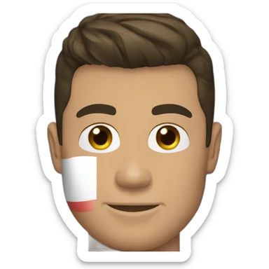 cristiano ronaldo with a france flag sticker