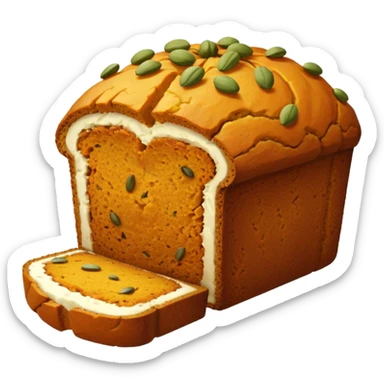 Pumpkin bread - this bread is like a loaf of bread with pumpkin seeds on top sticker