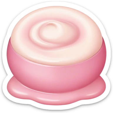 Esthetic pink cream sticker