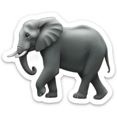 Un éléphant sur un loup sticker