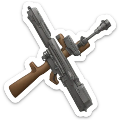 2 weapons crossing sticker