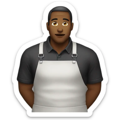 Homme noir qui mange poulet sticker