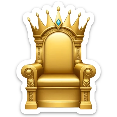 wide big iron gold Illuminati throne sticker