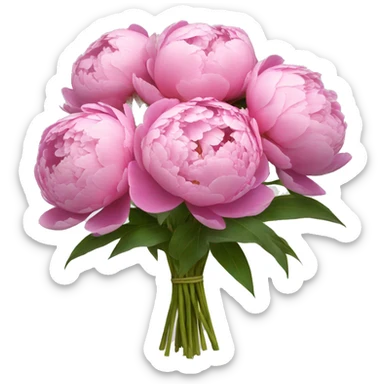 bouquet of peonies  sticker