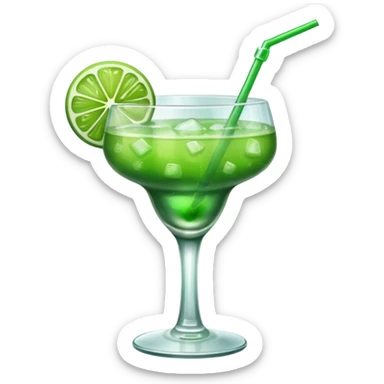 green coctail sticker