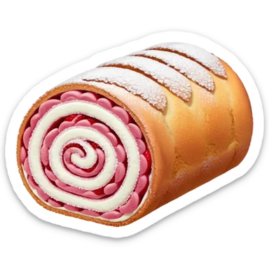 Strawberry Swiss roll sticker