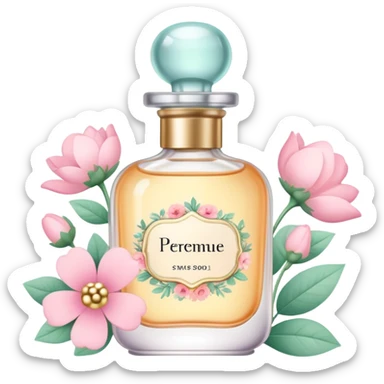 Perfume with cute packaging  sticker
