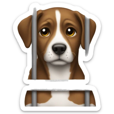 Dog in jail sticker