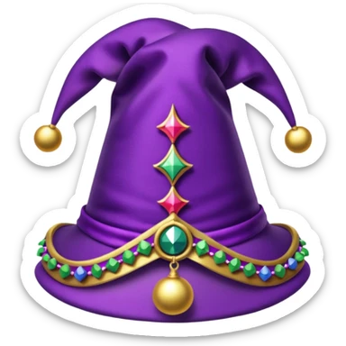 purple jester hat sticker