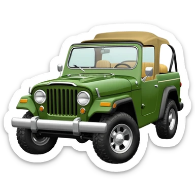 jeepster commando without top with straight hood sticker