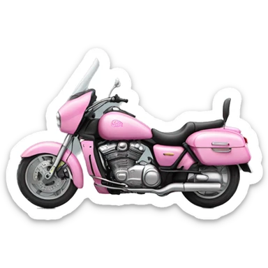 Realistic pink motorcycle  sticker