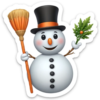 dancing snowman sticker