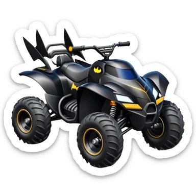 batmobile atv quad cross sticker