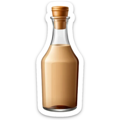 vibrant Irish cream bottle, simple, clear sticker