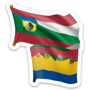 emoji de bandera de Ecuador y Mexico sticker