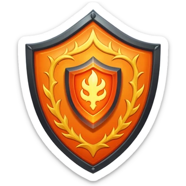 fiery shield sticker