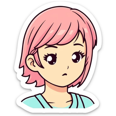 Girl giving attitude  sticker