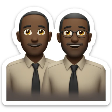 interaction between 2 men sticker