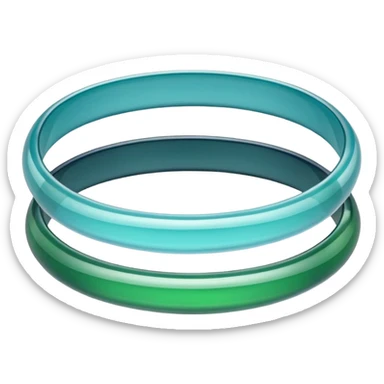  Glass green blue Bangles emoji sticker
