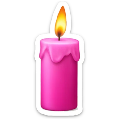 Pink candle sticker