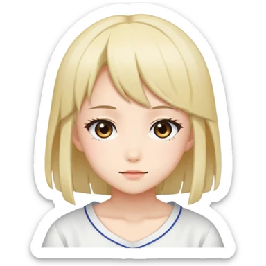 Anime kawai girl sticker