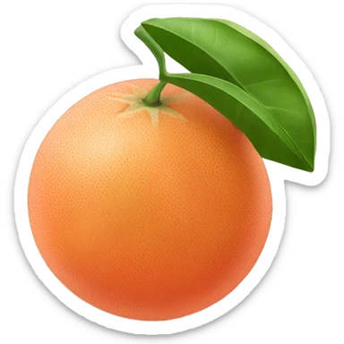 Grapefruit with leaves sticker