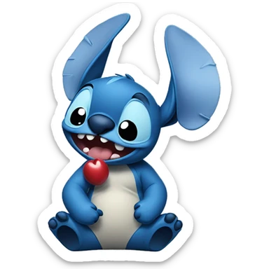 Stitch blowing a kiss sticker