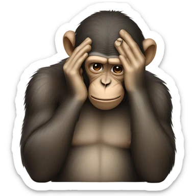 Monkey doing a facepalm sticker