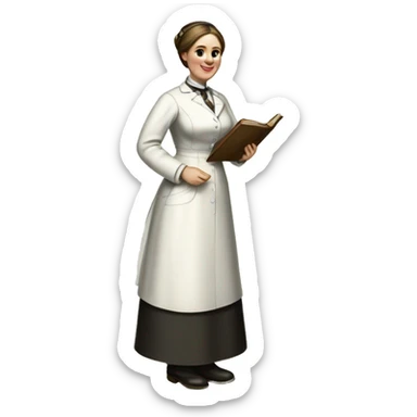 Full-length nurse 1870 sticker