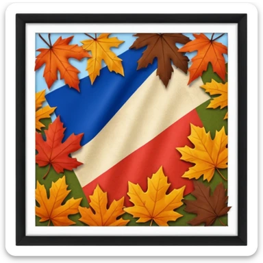 france leaves sticker