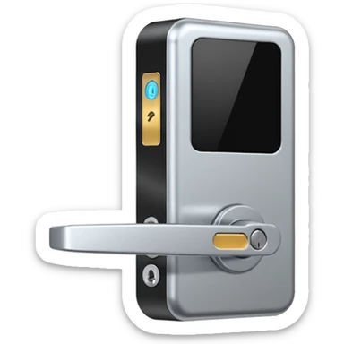 Electronic Door Lock System with card insert only screen no key hole sticker